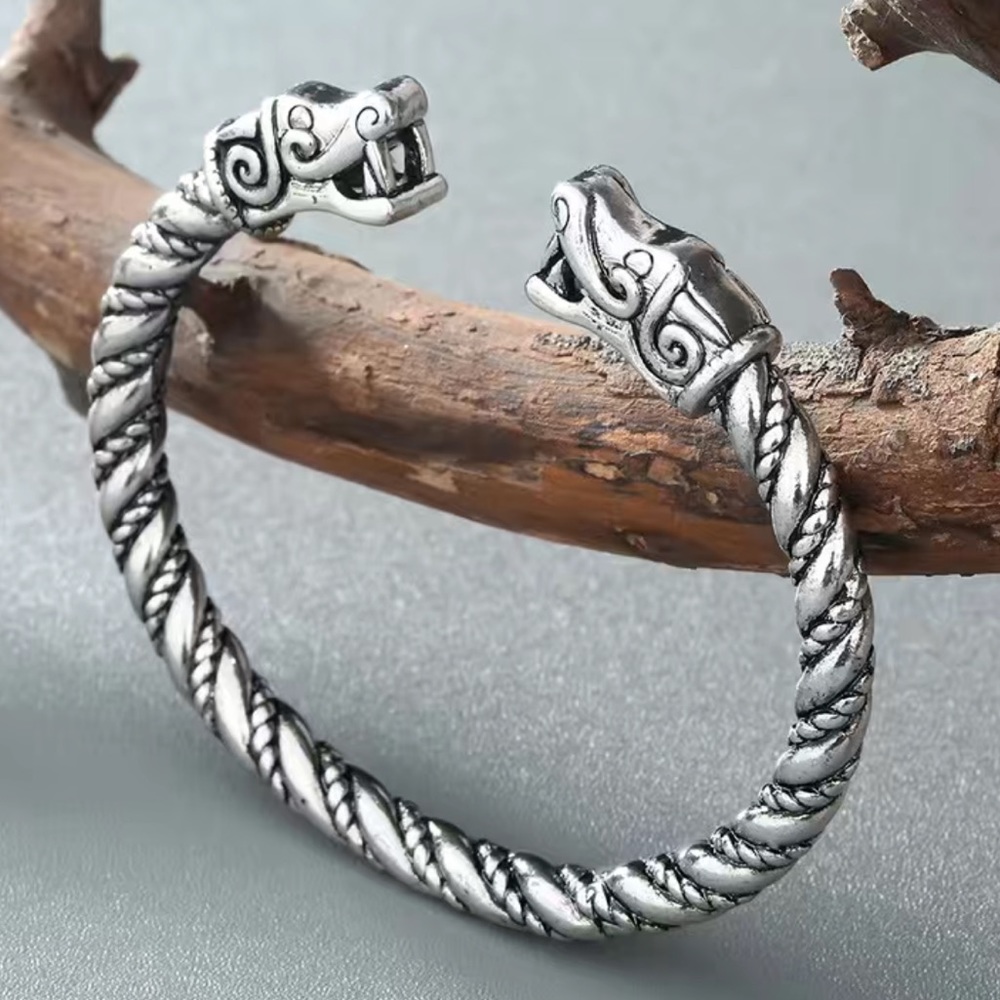 NEW Unisex Dragon Nordic Silver 925 plated bracelet - Picture 4 of 4